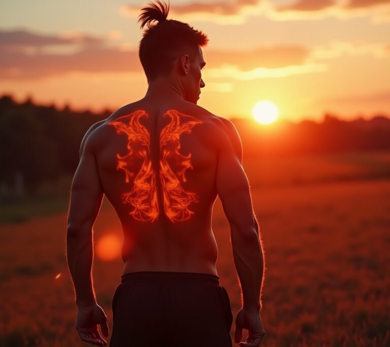 Athlete stretching in direct sunlight